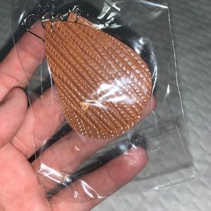 Faux leather earrings